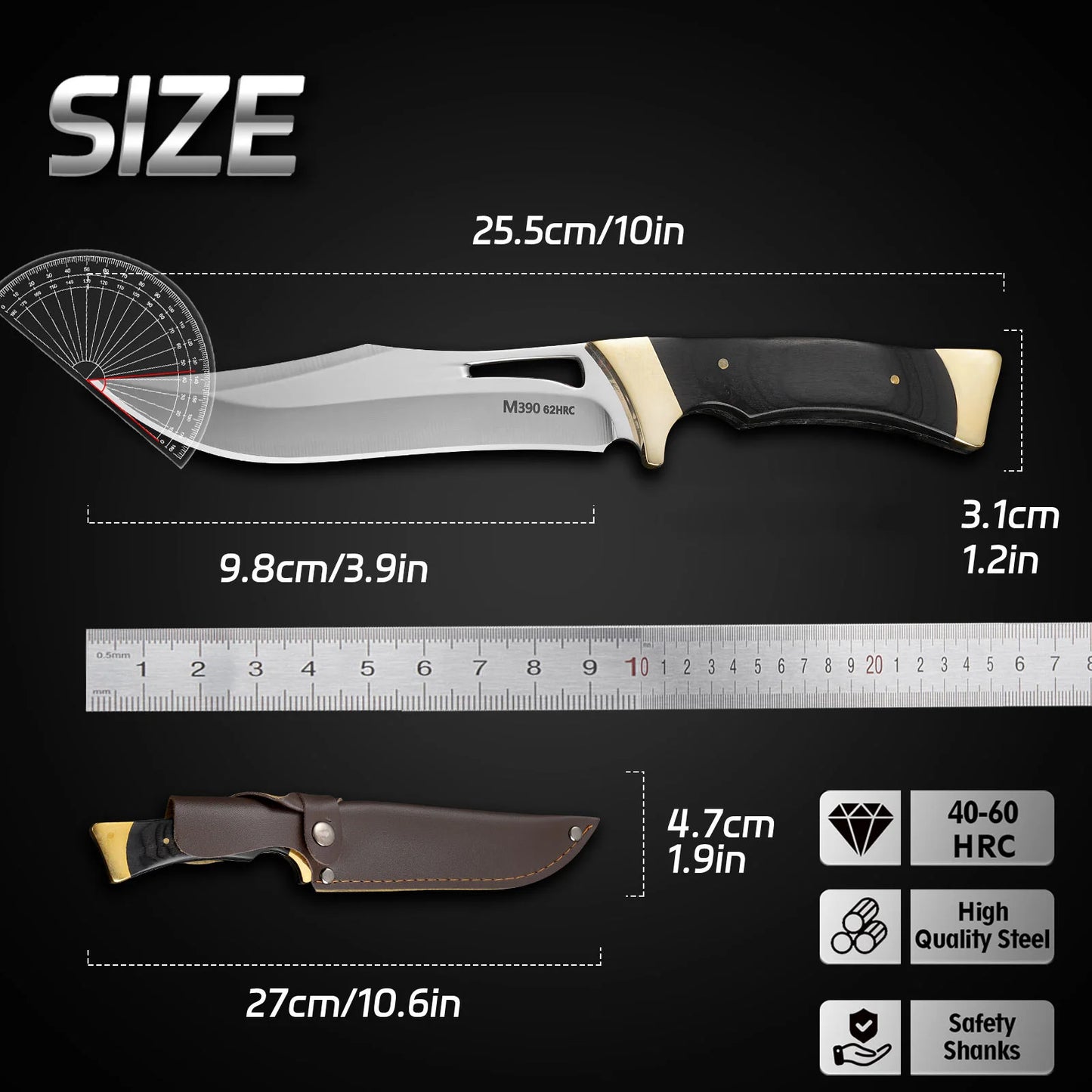 High-Hardness Tactical Knife (Fixed Blade)