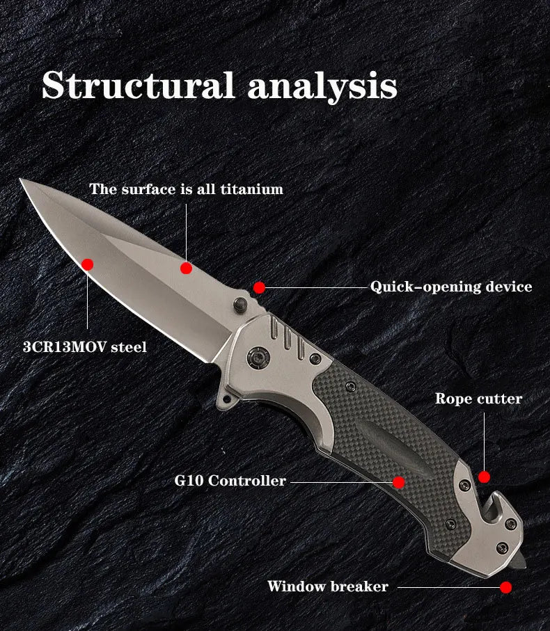 Outdoor multifunctional folding knife